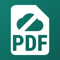 Offline PDF Toolkit app icon: a white page marked PDF with a struck-through cloud, on teal