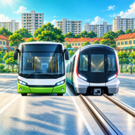 SG Bus Arrival & MRT Times app icon: a bus and an MRT train in a Singapore street